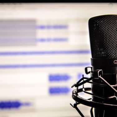 Microphone in Recording Studio